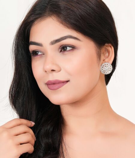 Women's Dot Design Bali Earrings, Indian Hoops, Mandala Hoops, Chakra Earrings - Bali Hoops