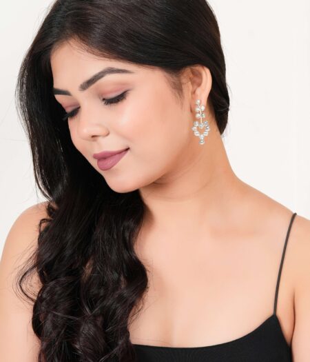 Women's Indo Western Teardrop Shaped Party Wear Ethnic Stud Earrings for Women -AZ838-OX-ER30