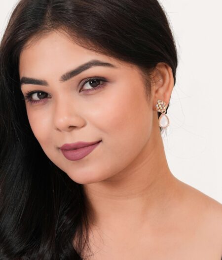 Women's Indo Western Rose Gold Party Wear Ethnic Stud Earrings for Women | Birthday & Anniversary Gift