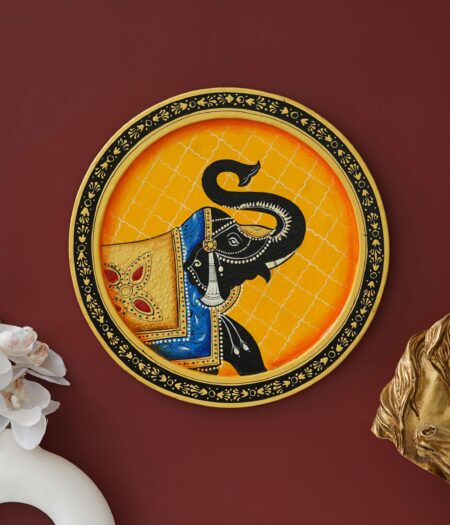 Pichwai Painting: Unique Pichwai Elephant Painting for Home Decor , Colorful Pichwai Elephant Wall Art