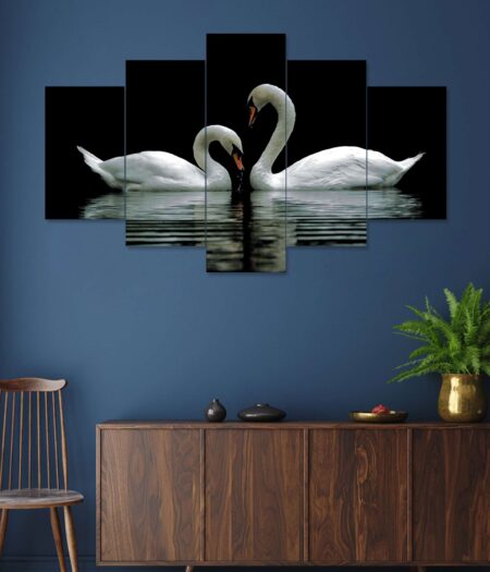 Nature Set of Five 3D Framed Paintings for Wall Decoration – Ideal for Home, Living Room, and Bedroom (75 x 43 CM)