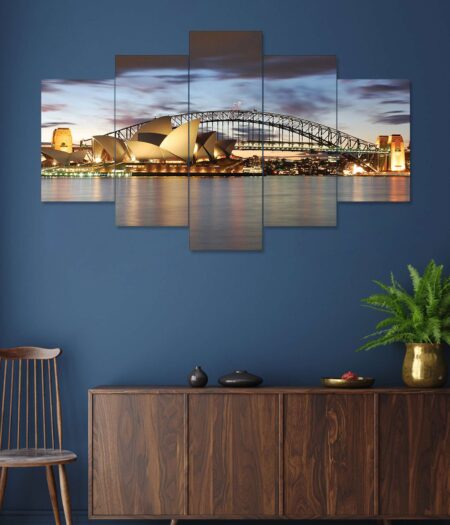 Modren Art Set of Five 3D Framed Paintings for Wall Decoration – Ideal for Home, Living Room, and Bedroom (75 x 43 CM)