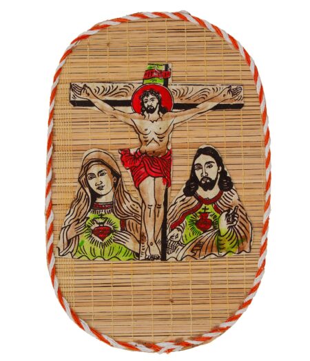 Jesus And Mother Marry Bamboo Design Hand Crafted Modern Interior Wall Hangings