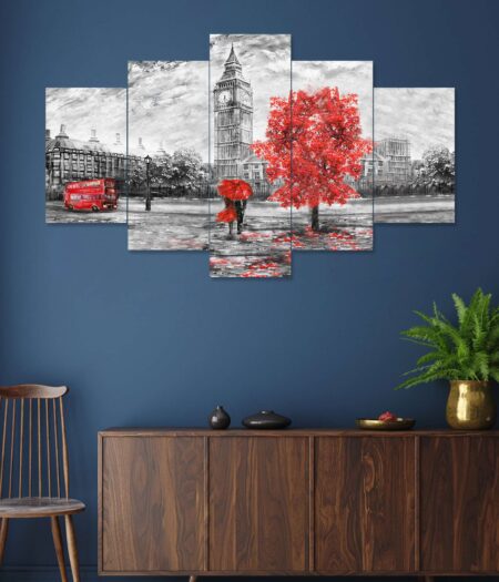 Modren Art Set of Five 3D Framed Paintings for Wall Decoration – Ideal for Home, Living Room, and Bedroom (75 x 43 CM)