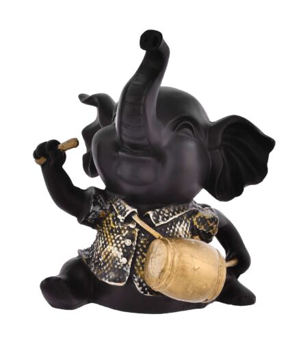 Elephant Playing Musical Instrument Sculpture