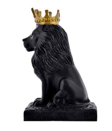 Lion Statue with Crown Sculpture