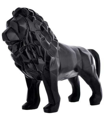 King Lion Black Statue